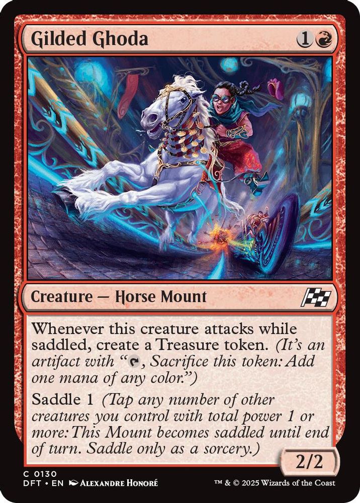 2025 Magic: The Gathering: Aetherdrift (DFT) - Gilded Ghoda (#130, Common) (, Near Mint)