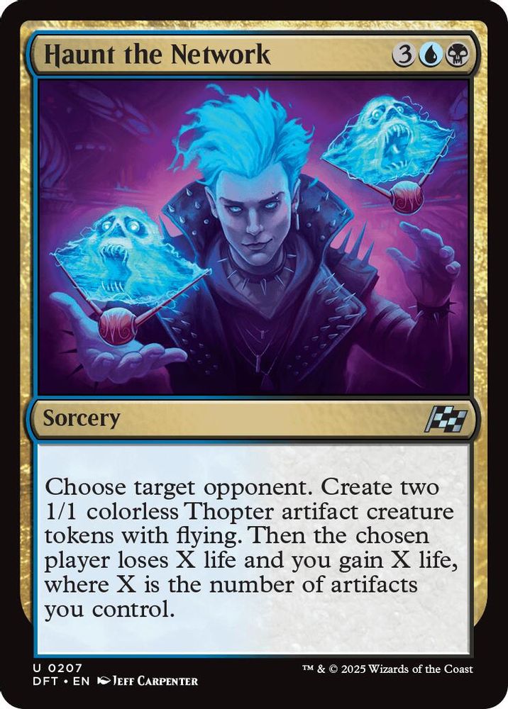 2025 Magic: The Gathering: Aetherdrift (DFT) - Haunt the Network (#207, Uncommon)