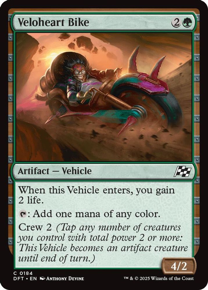 2025 Magic: The Gathering: Aetherdrift (DFT) - Veloheart Bike (#184, Common) (, Near Mint)