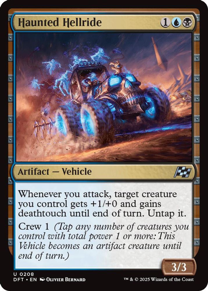 2025 Magic: The Gathering: Aetherdrift (DFT) - Haunted Hellride (#208, Uncommon) (, Near Mint)