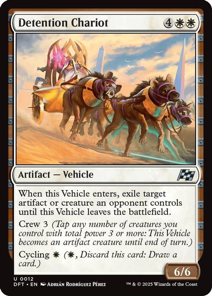 2025 Magic: The Gathering: Aetherdrift (DFT) - Detention Chariot (#12, Uncommon) (, Near Mint)
