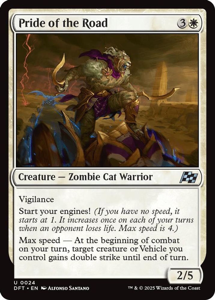2025 Magic: The Gathering: Aetherdrift (DFT) - Pride of the Road (#24, Uncommon)