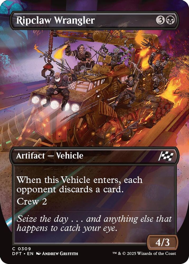 2025 Magic: The Gathering: Aetherdrift (DFT) - Ripclaw Wrangler Borderless (#309, Common) (Foil, Near Mint)