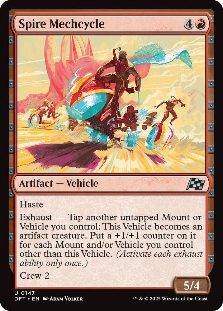 2025 Magic: The Gathering: Aetherdrift (DFT) - Spire Mechcycle (#147, Uncommon) (, Near Mint)