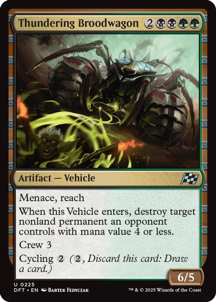 2025 Magic: The Gathering: Aetherdrift (DFT) - Thundering Broodwagon (#225, Uncommon) (, Near Mint)