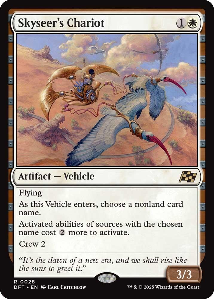 2025 Magic: The Gathering: Aetherdrift (DFT) - Skyseers Chariot (#28, Rare)