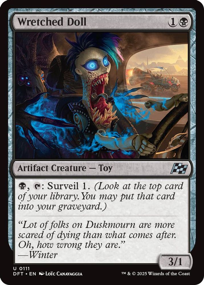 2025 Magic: The Gathering: Aetherdrift (DFT) - Wretched Doll (#111, Uncommon)