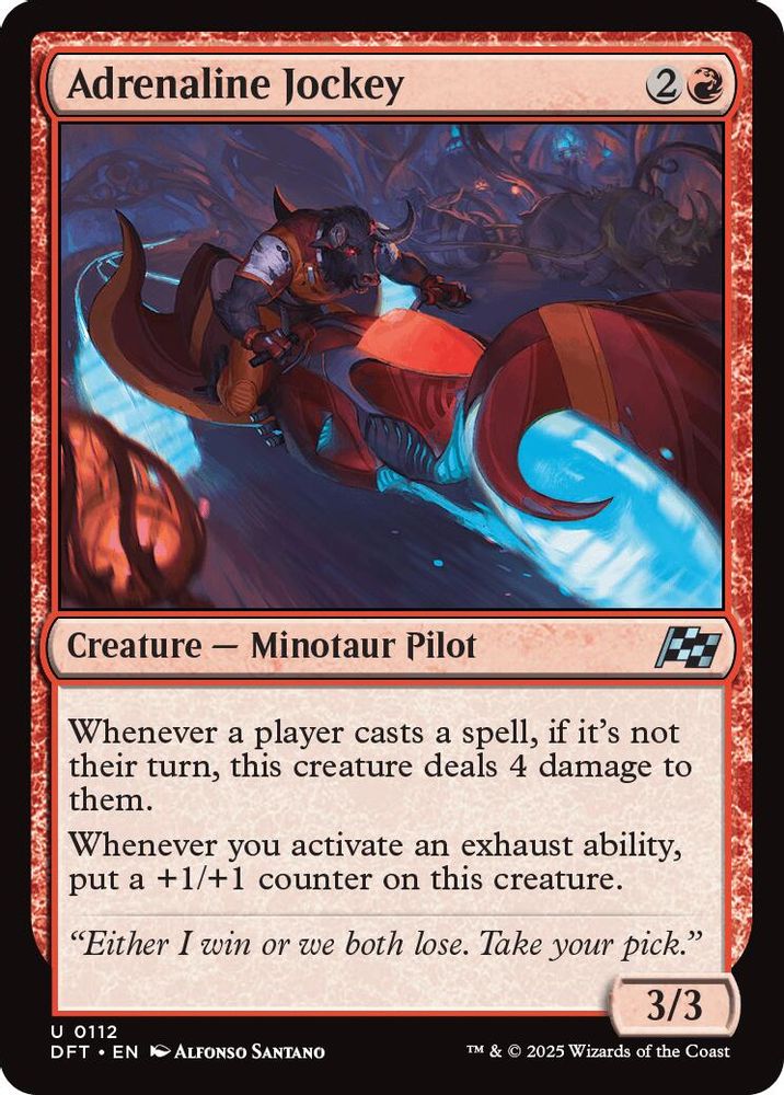2025 Magic: The Gathering: Aetherdrift (DFT) - Adrenaline Jockey (#112, Uncommon)