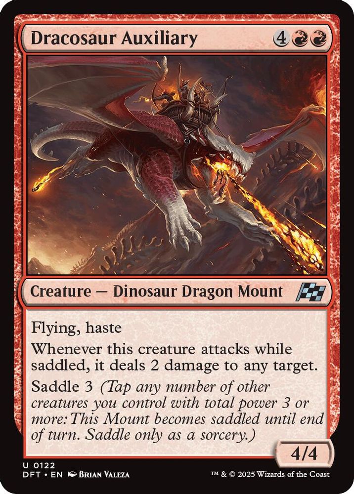 2025 Magic: The Gathering: Aetherdrift (DFT) - Dracosaur Auxiliary (#122, Uncommon)