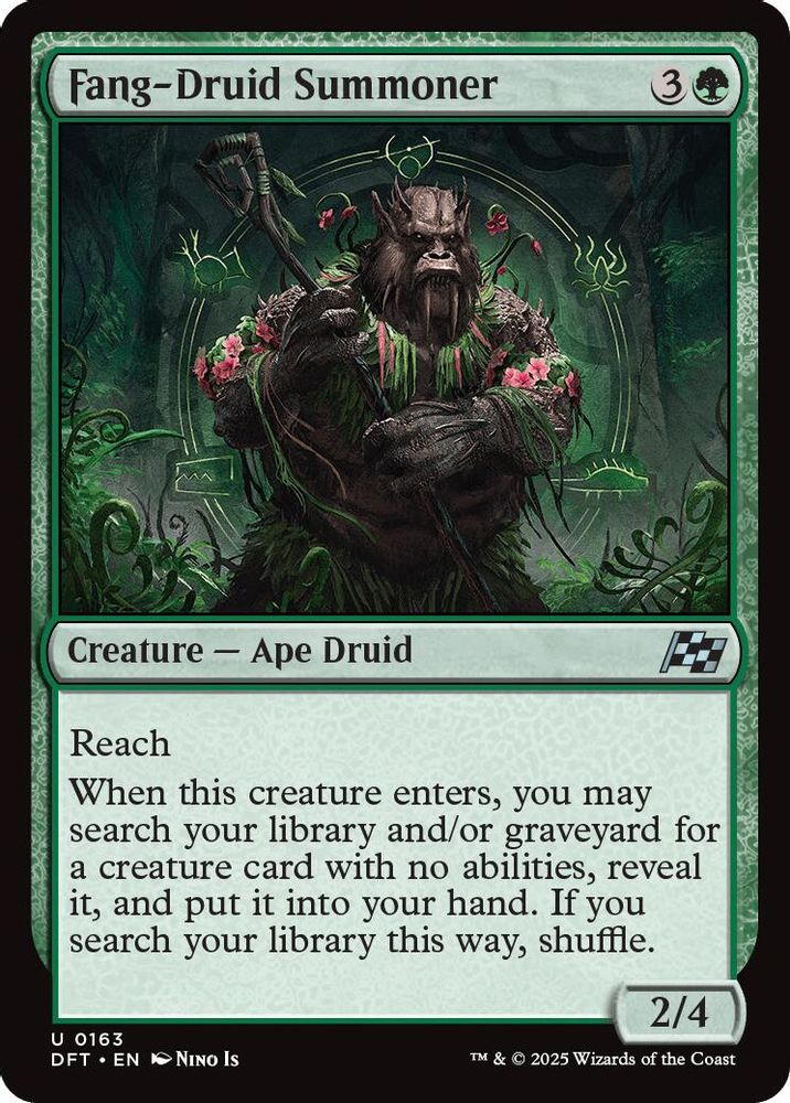 2025 Magic: The Gathering: Aetherdrift (DFT) - Fang Druid Summoner (#163, Uncommon) (, Near Mint)