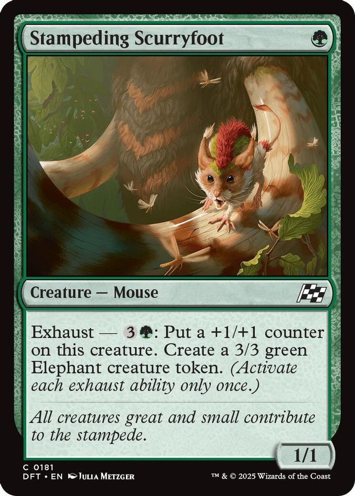2025 Magic: The Gathering: Aetherdrift (DFT) - Stampeding Scurryfoot (#181, Common)