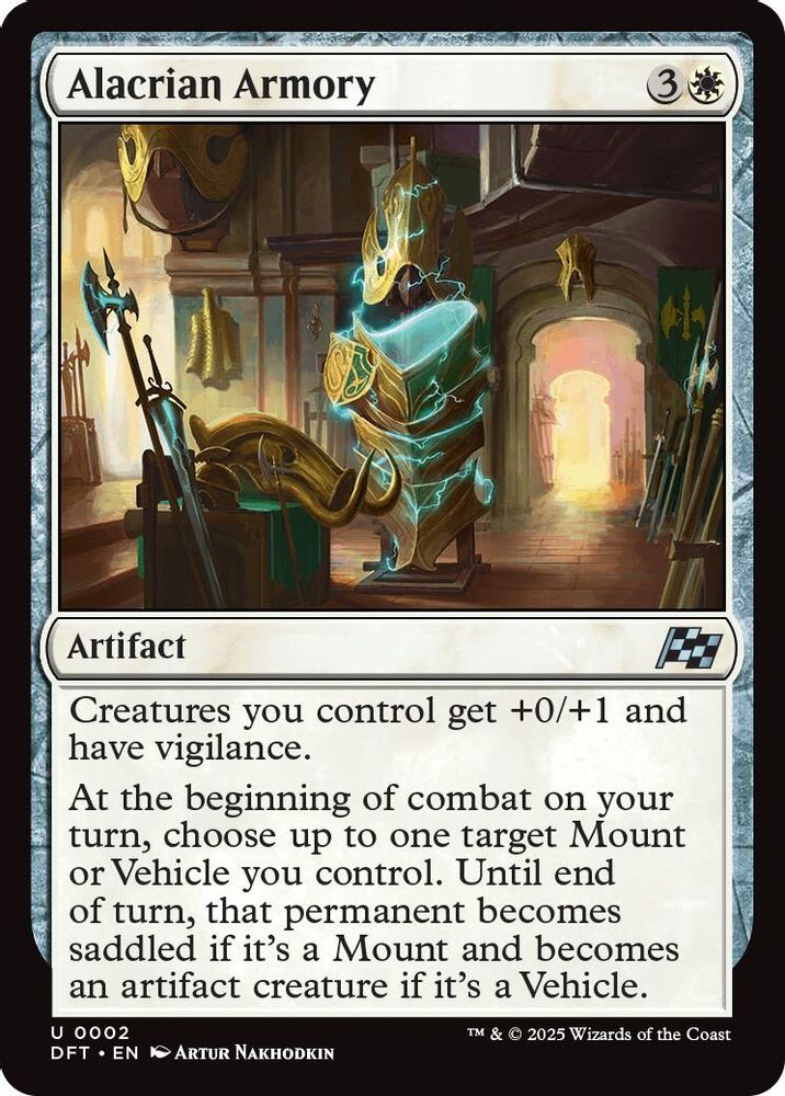 2025 Magic: The Gathering: Aetherdrift (DFT) - Alacrian Armory (#2, Uncommon) (Foil, Near Mint)