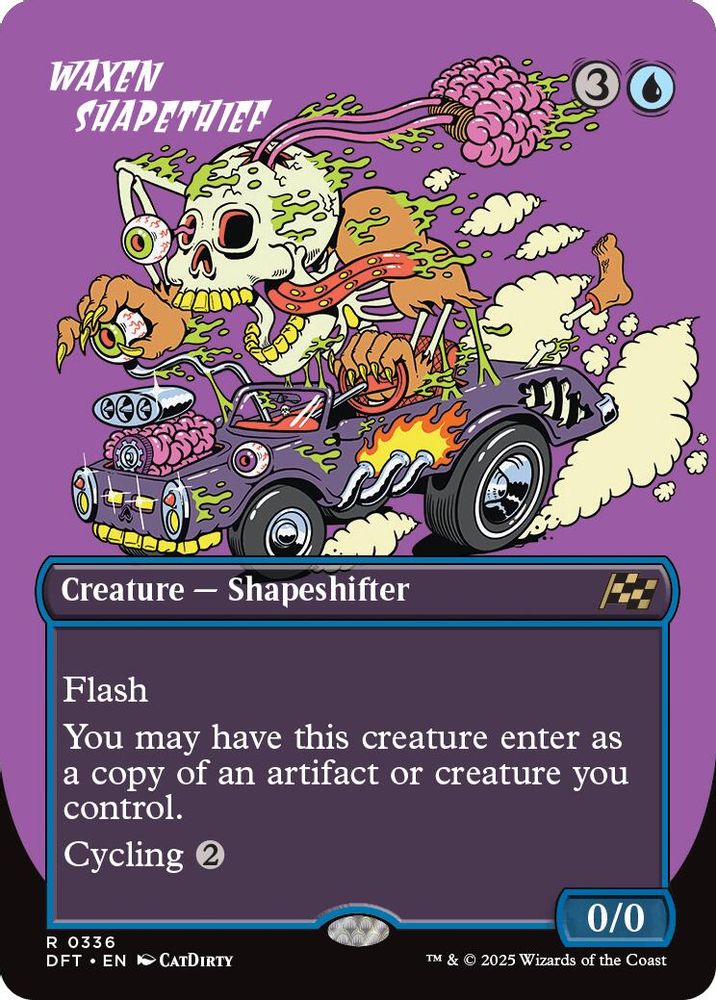 2025 Magic: The Gathering: Aetherdrift (DFT) - Waxen Shapethief Borderless (#336, Rare) (, Near Mint)