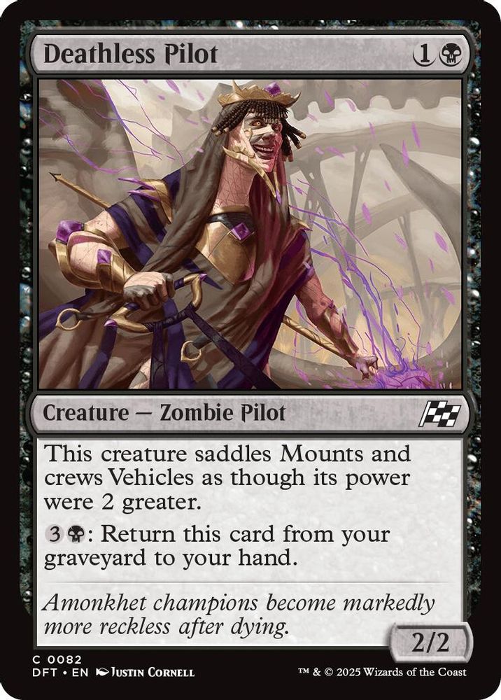 2025 Magic: The Gathering: Aetherdrift (DFT) - Deathless Pilot (#82, Common)