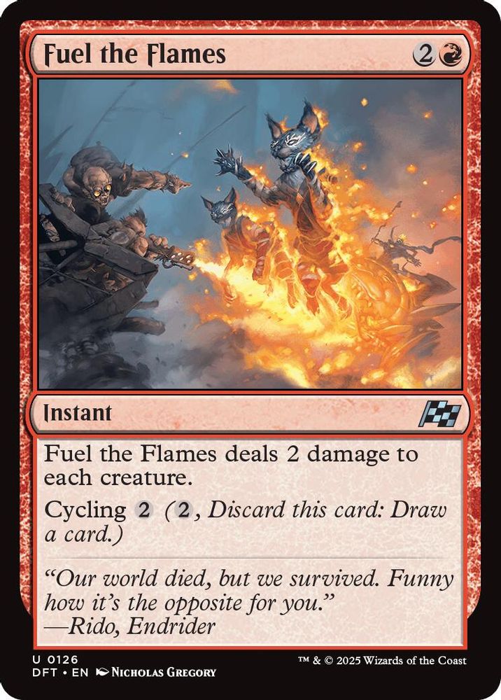 2025 Magic: The Gathering: Aetherdrift (DFT) - Fuel the Flames (#126, Uncommon) (, Near Mint)
