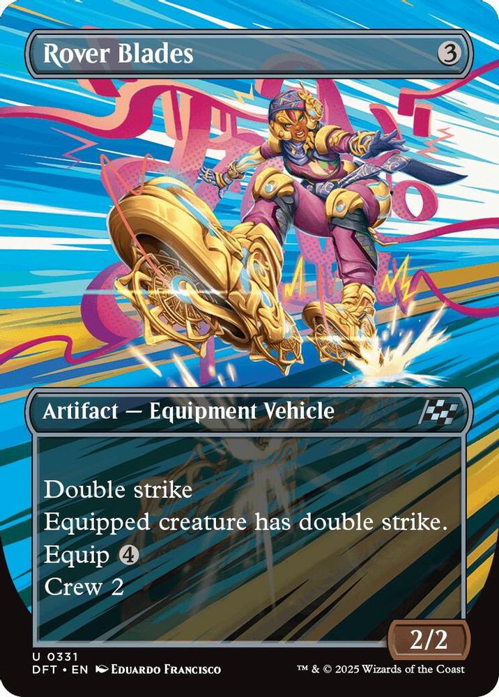 2025 Magic: The Gathering: Aetherdrift (DFT) - Rover Blades Borderless (#331, Uncommon) (, Near Mint)