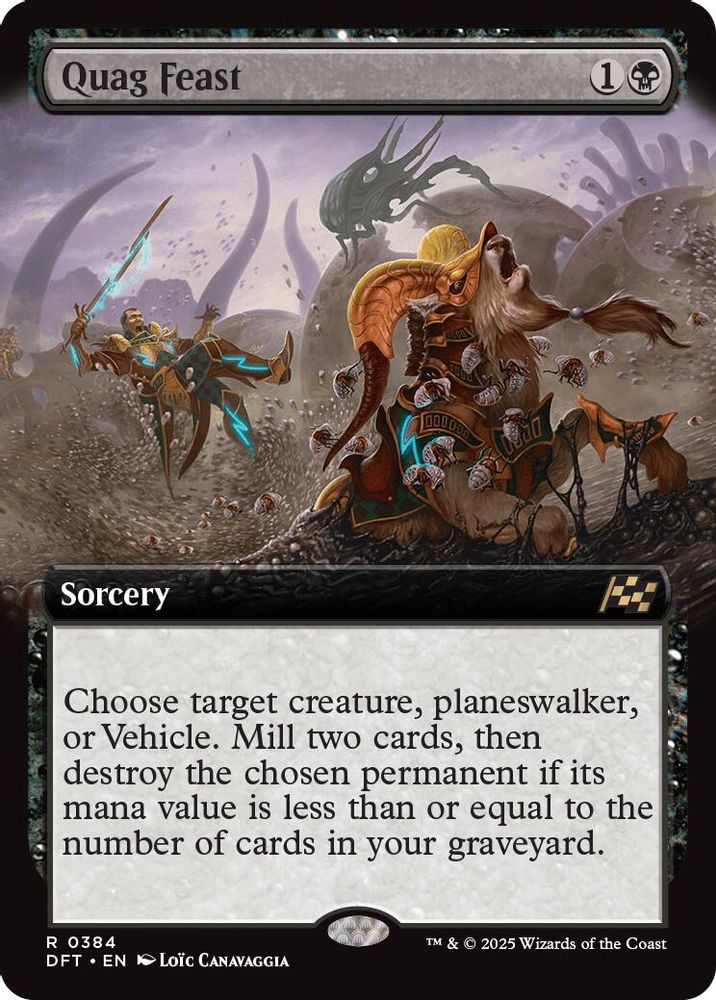 2025 Magic: The Gathering: Aetherdrift (DFT) - Quag Feast Extended Art (#384, Rare) (, Near Mint)