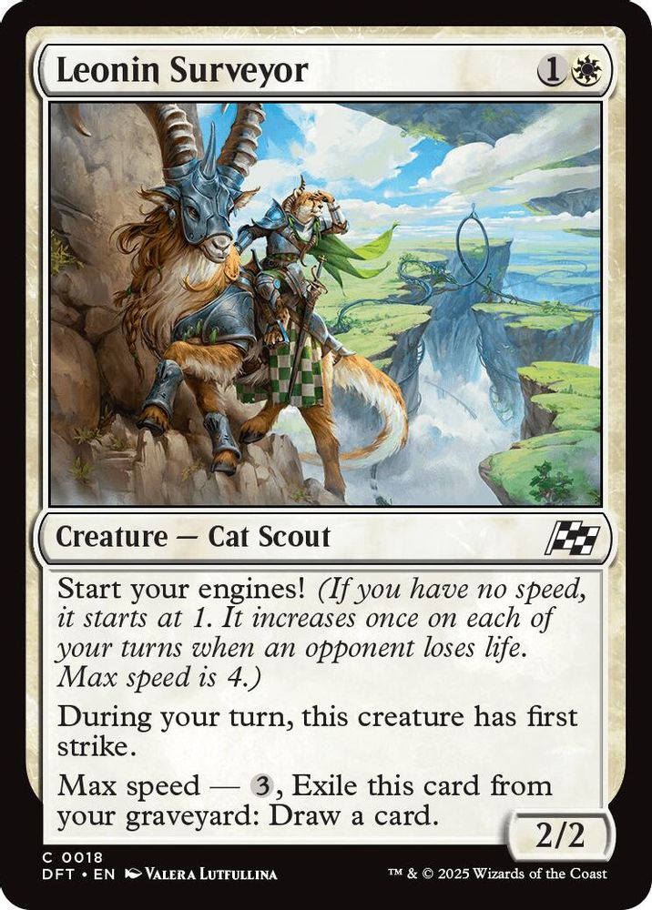 2025 Magic: The Gathering: Aetherdrift (DFT) - Leonin Surveyor (#18, Common)