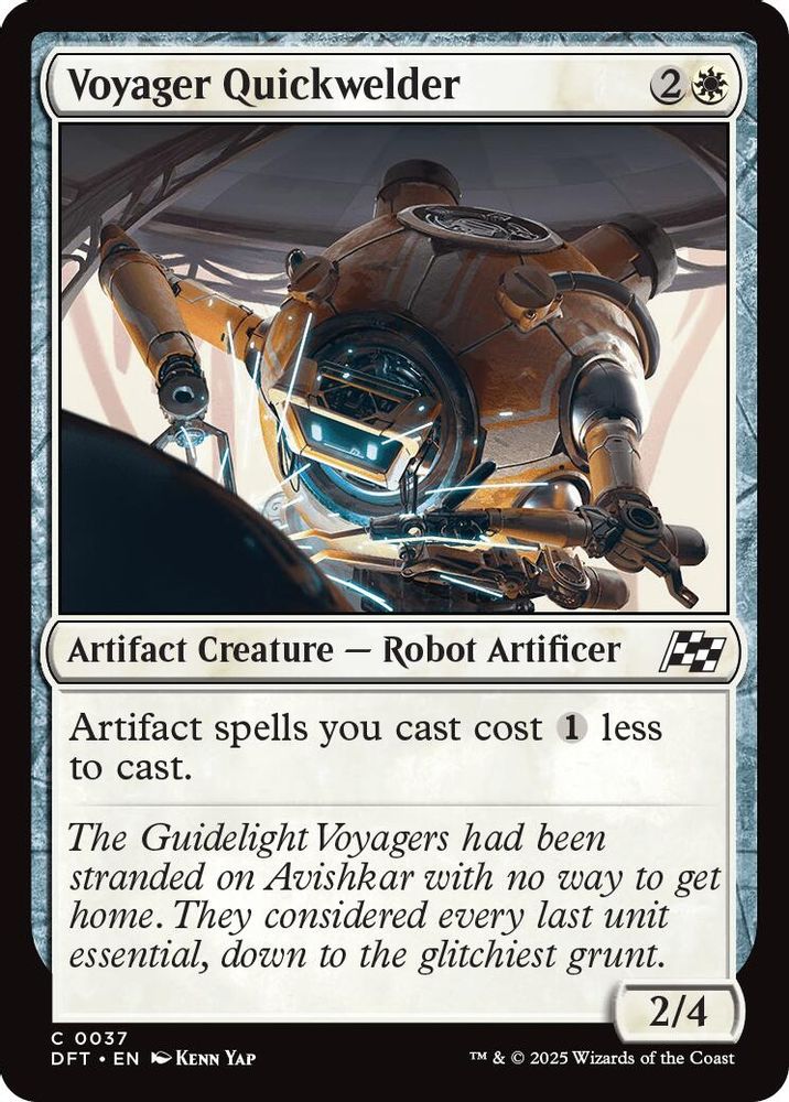 2025 Magic: The Gathering: Aetherdrift (DFT) - Voyager Quickwelder (#37, Common) (Foil, Near Mint)