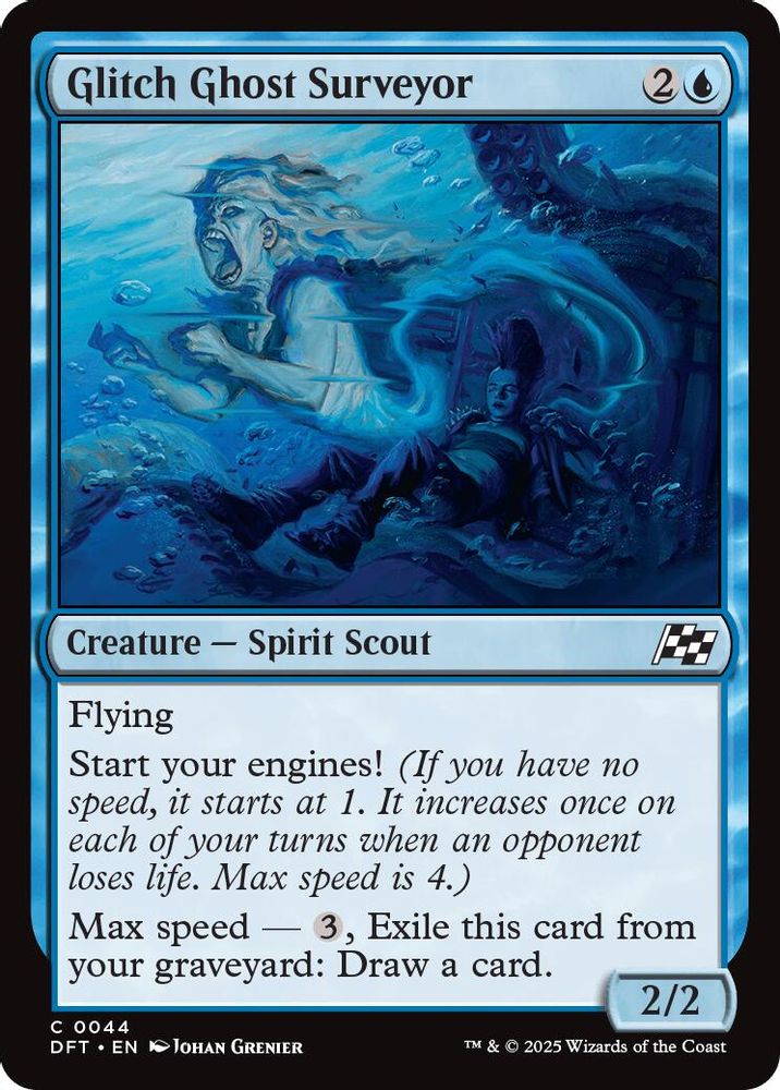 2025 Magic: The Gathering: Aetherdrift (DFT) - Glitch Ghost Surveyor (#44, Common) (, Near Mint)