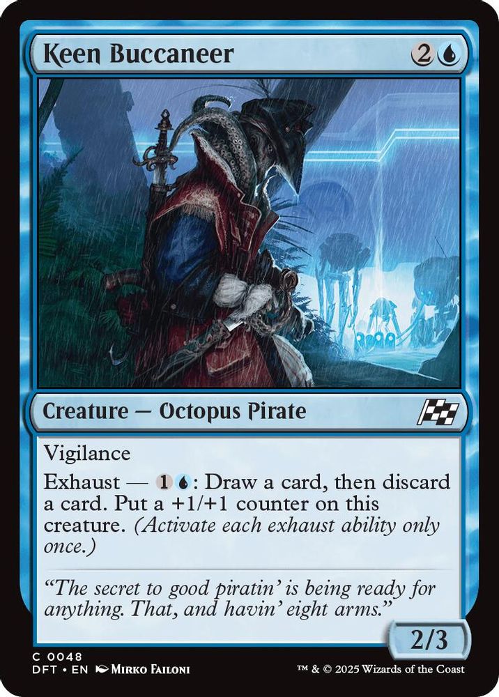 2025 Magic: The Gathering: Aetherdrift (DFT) - Keen Buccaneer (#48, Common)