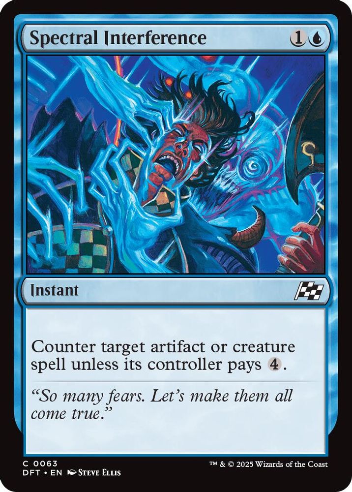 2025 Magic: The Gathering: Aetherdrift (DFT) - Spectral Interference (#63, Common) (, Near Mint)