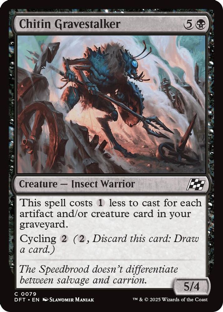 2025 Magic: The Gathering: Aetherdrift (DFT) - Chitin Gravestalker (#79, Common) (, Near Mint)
