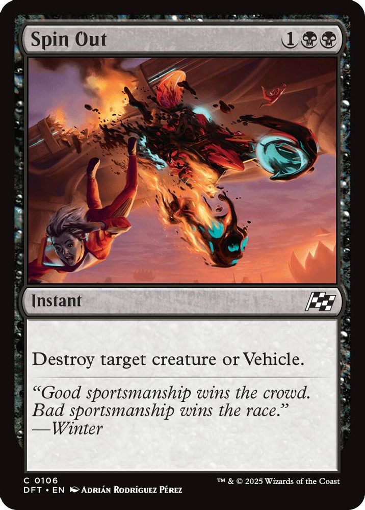 2025 Magic: The Gathering: Aetherdrift (DFT) - Spin Out (#106, Common)