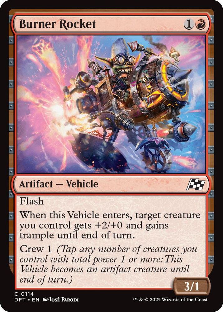 2025 Magic: The Gathering: Aetherdrift (DFT) - Burner Rocket (#114, Common) (, Near Mint)