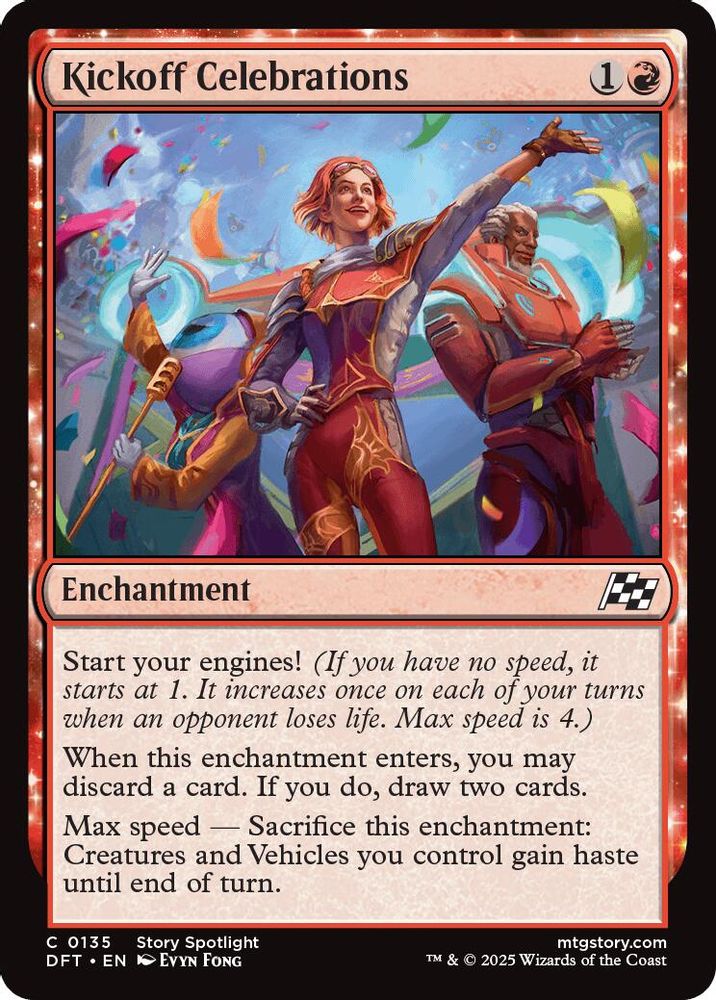 2025 Magic: The Gathering: Aetherdrift (DFT) - Kickoff Celebrations (#135, Common) (, Near Mint)