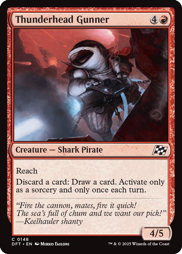 2025 Magic: The Gathering: Aetherdrift (DFT) - Thunderhead Gunner (#148, Common) (, Near Mint)