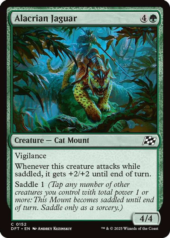 2025 Magic: The Gathering: Aetherdrift (DFT) - Alacrian Jaguar (#152, Common)