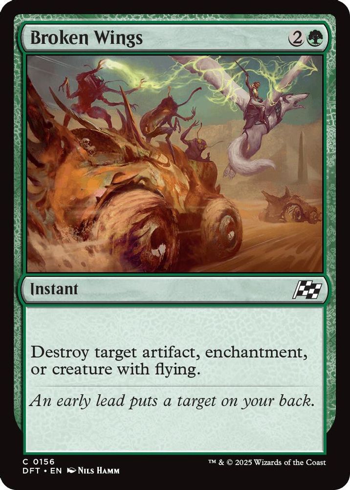 2025 Magic: The Gathering: Aetherdrift (DFT) - Broken Wings (#156, Common) (, Near Mint)