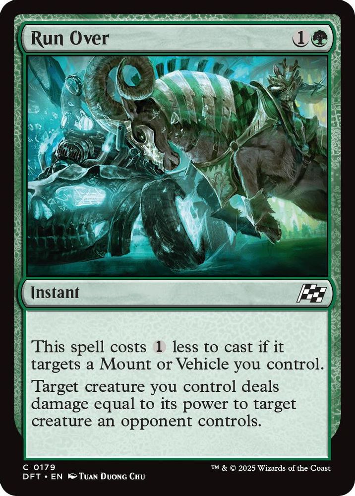 2025 Magic: The Gathering: Aetherdrift (DFT) - Run Over (#179, Common) (, Near Mint)