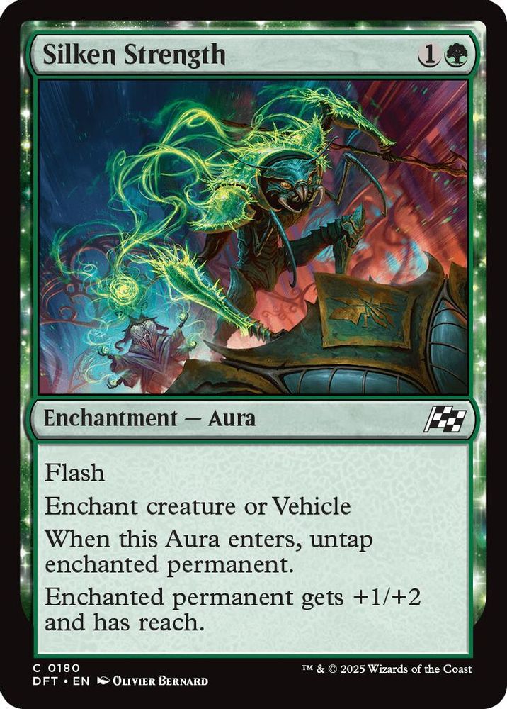2025 Magic: The Gathering: Aetherdrift (DFT) - Silken Strength (#180, Common)