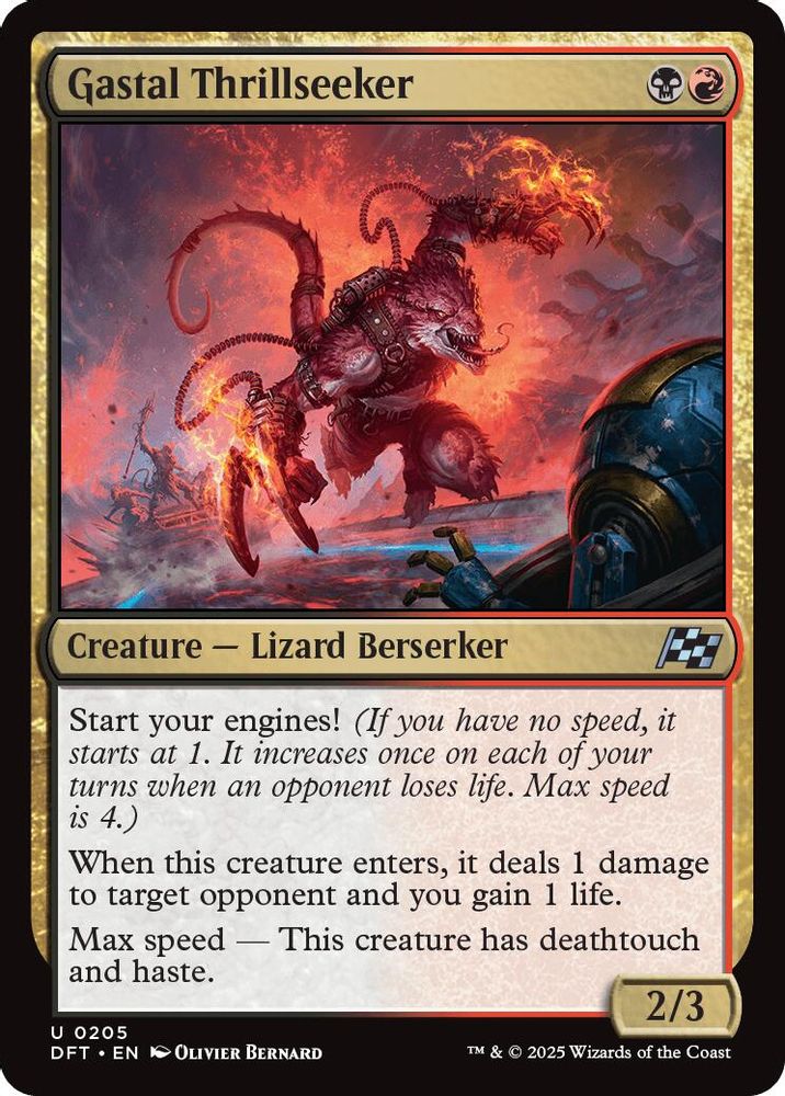 2025 Magic: The Gathering: Aetherdrift (DFT) - Gastal Thrillseeker (#205, Uncommon) (, Near Mint)