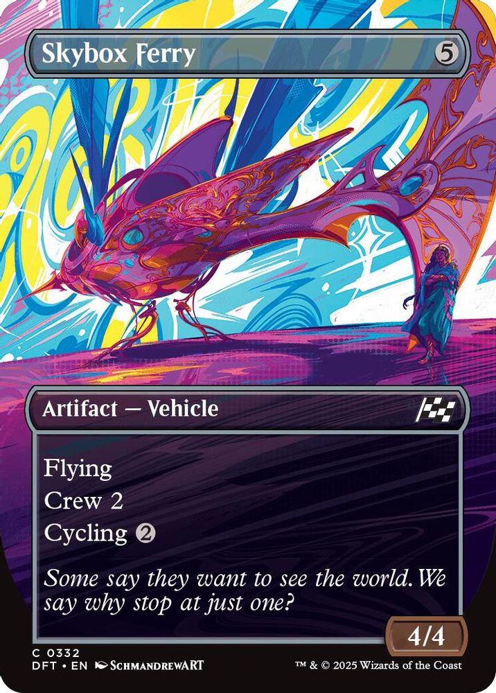 2025 Magic: The Gathering: Aetherdrift (DFT) - Skybox Ferry Borderless (#332, Common) (Foil, Near Mint)