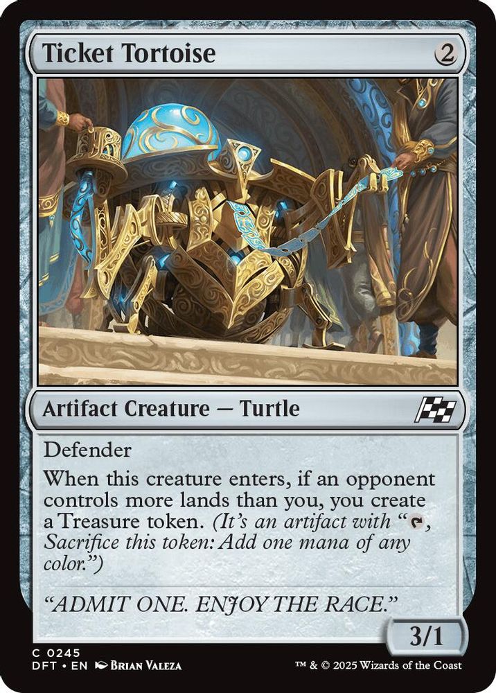 2025 Magic: The Gathering: Aetherdrift (DFT) - Ticket Tortoise (#245, Common)