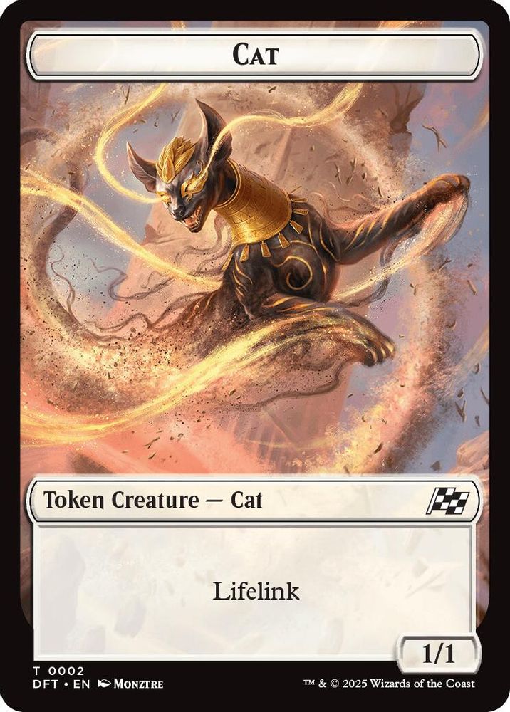 2025 Magic: The Gathering: Aetherdrift (DFT) - Cat Thopter 0010 Double Sided Token (#2 // 10, T) (, Near Mint)