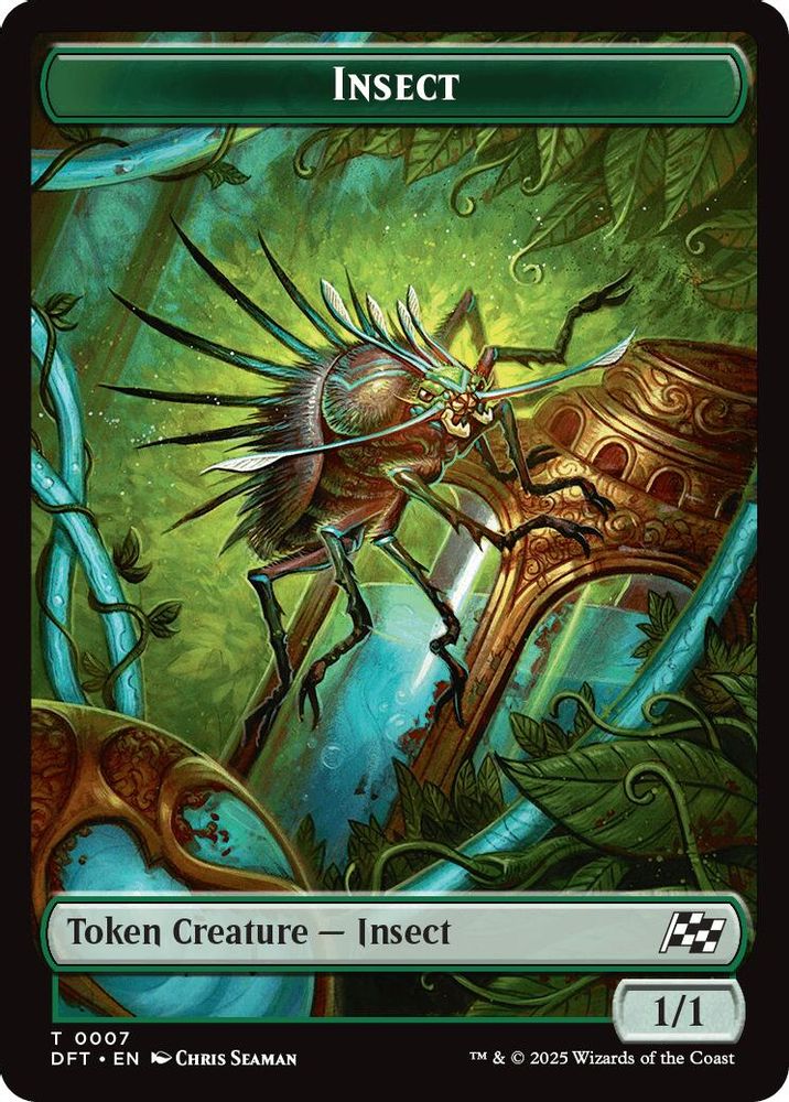 2025 Magic: The Gathering: Aetherdrift (DFT) - Insect Elephant Double Sided Token (#7 // 6, T) (, Near Mint)