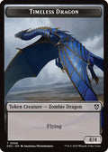 2025 Magic: The Gathering: Commander: Aetherdrift (DRC) - Timeless Dragon Zombie 0007 Double Sided Token (#6 // 7, T) (Foil, Near Mint)