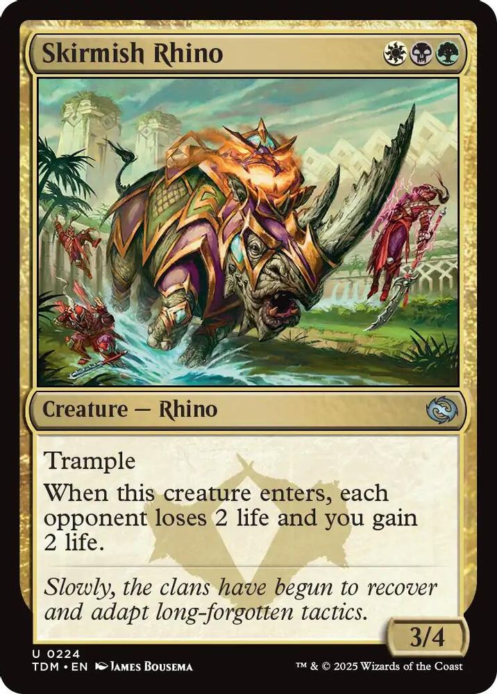 2025 Magic: The Gathering: Tarkir: Dragonstorm (TDM) - Skirmish Rhino (#224, Uncommon)