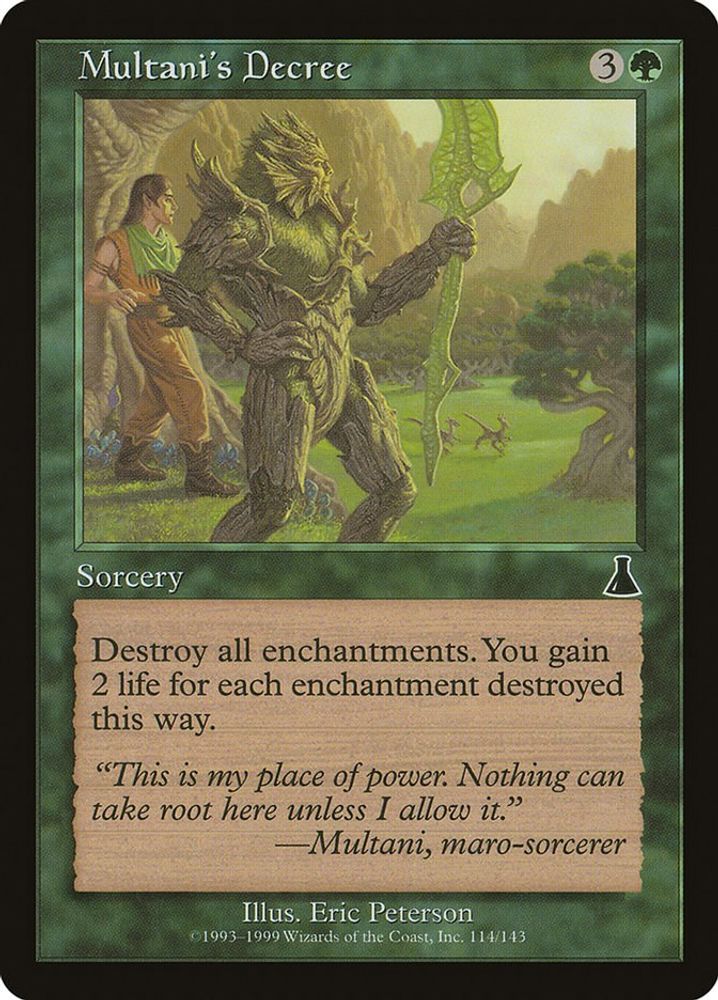 1999 Magic: The Gathering: Urza's Destiny (UDS) - Multanis Decree (#114, Common) (, Near Mint)