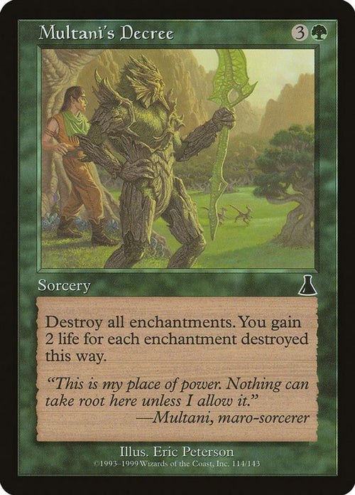 1999 Magic: The Gathering: Urza's Destiny (UDS) - Multanis Decree (#114, Common) (, Near Mint)