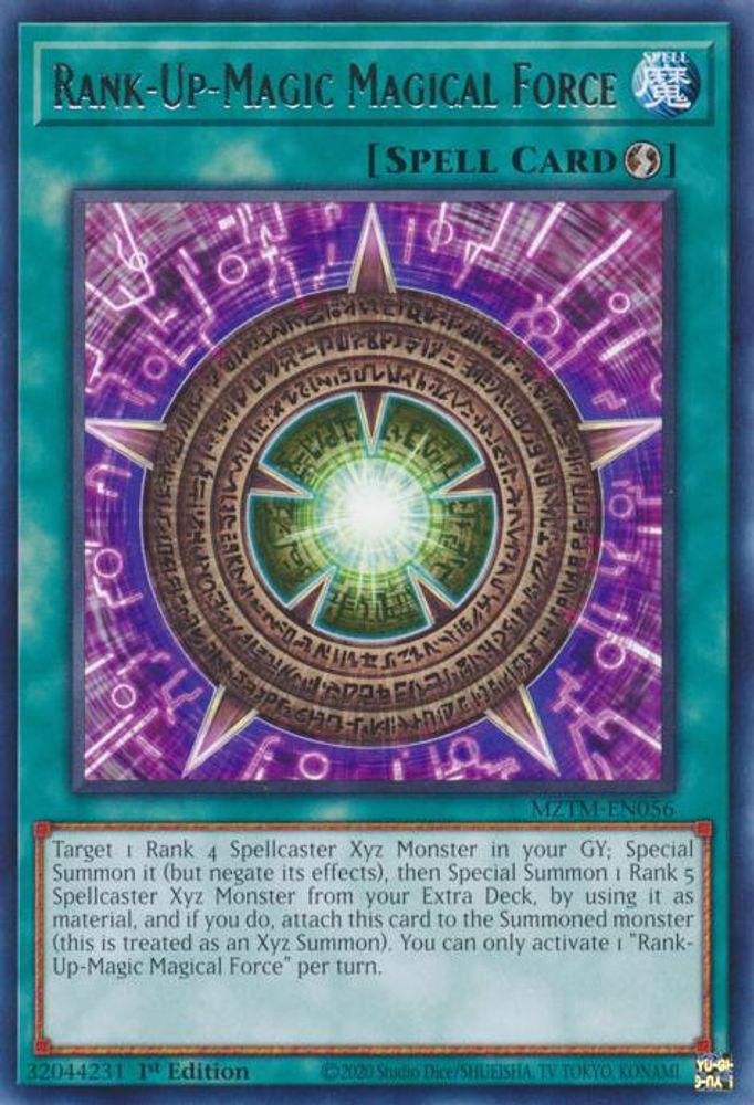 2025 YuGiOh: Maze of the Master (MZTM) - Rank Up Magic Magical Force (#MZTM-EN056, Rare) (1st Edition, Near Mint)