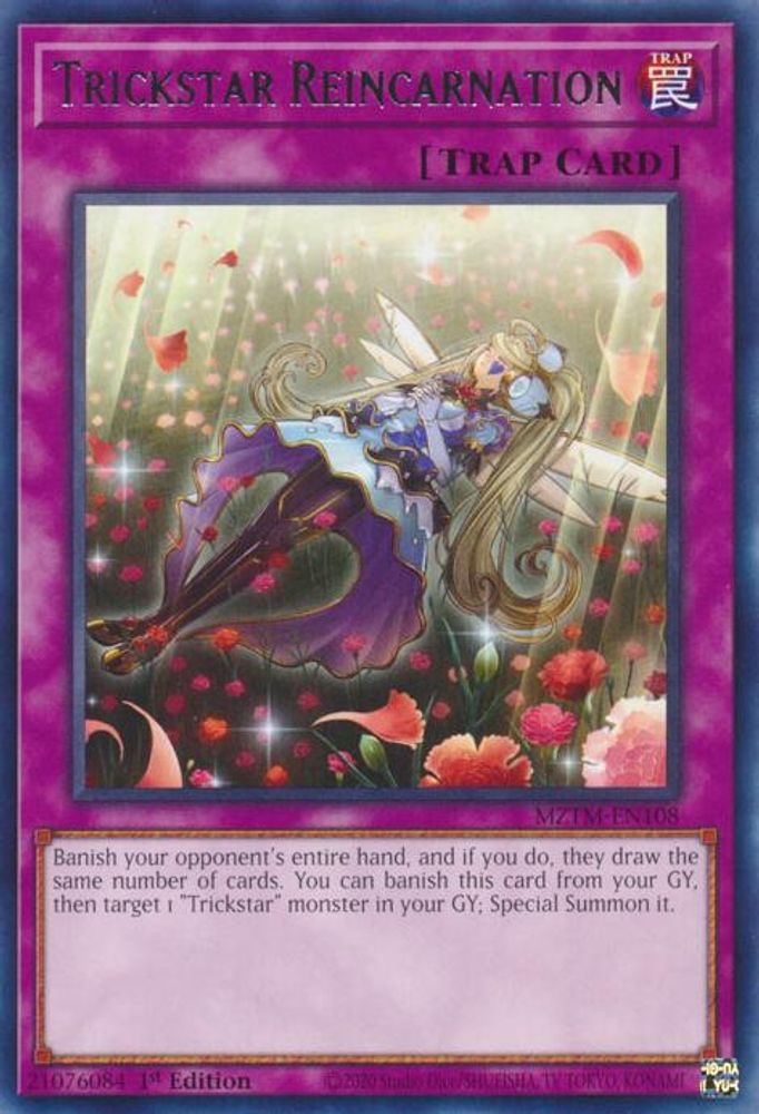 2025 YuGiOh: Maze of the Master (MZTM) - Trickstar Reincarnation (#MZTM-EN108, Rare) (1st Edition, Near Mint)