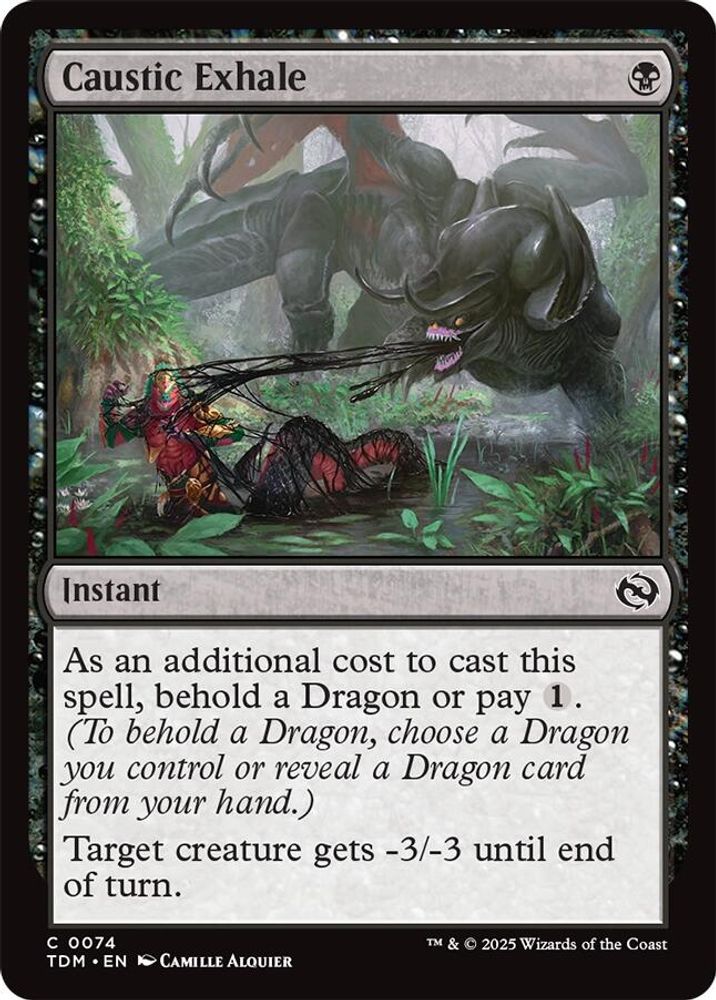2025 Magic: The Gathering: Tarkir: Dragonstorm (TDM) - Caustic Exhale (#74, Common) (, Near Mint)