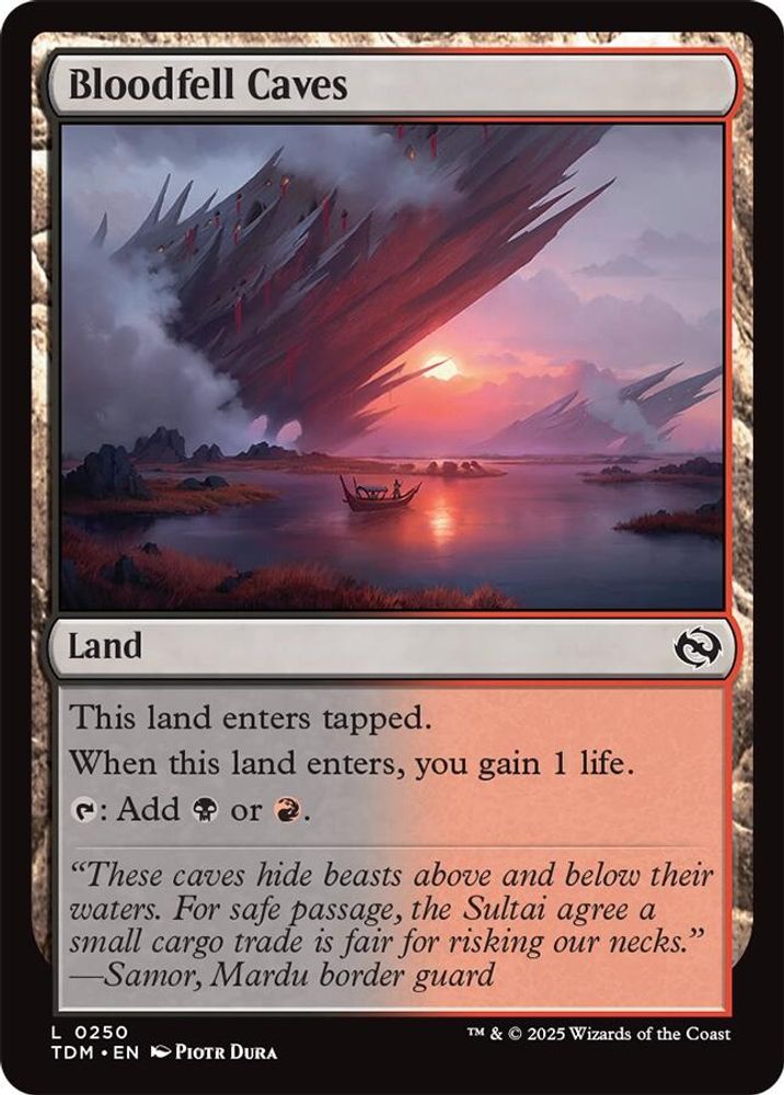 2025 Magic: The Gathering: Tarkir: Dragonstorm (TDM) - Bloodfell Caves (#250, Land)
