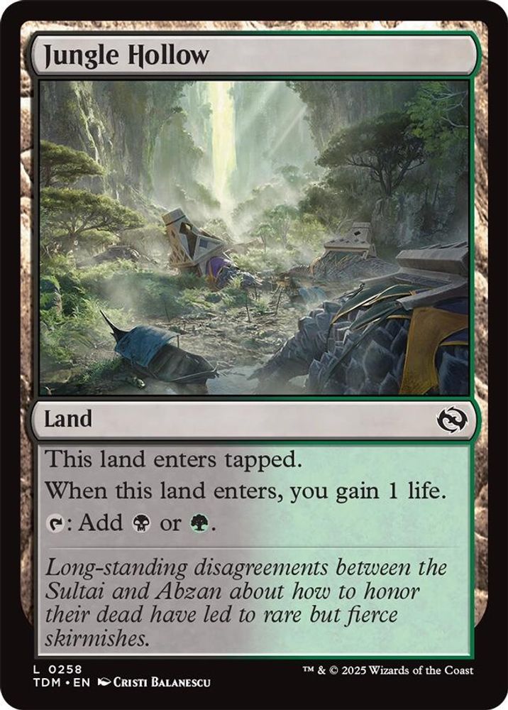 2025 Magic: The Gathering: Tarkir: Dragonstorm (TDM) - Jungle Hollow (#258, Land)