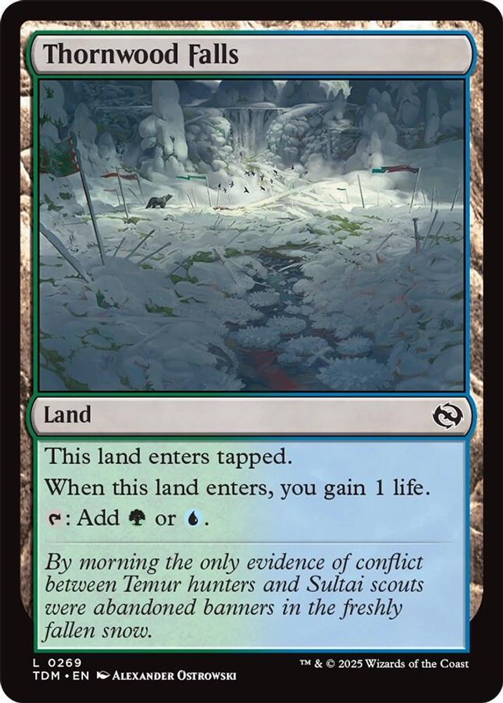 2025 Magic: The Gathering: Tarkir: Dragonstorm (TDM) - Thornwood Falls (#269, Land)
